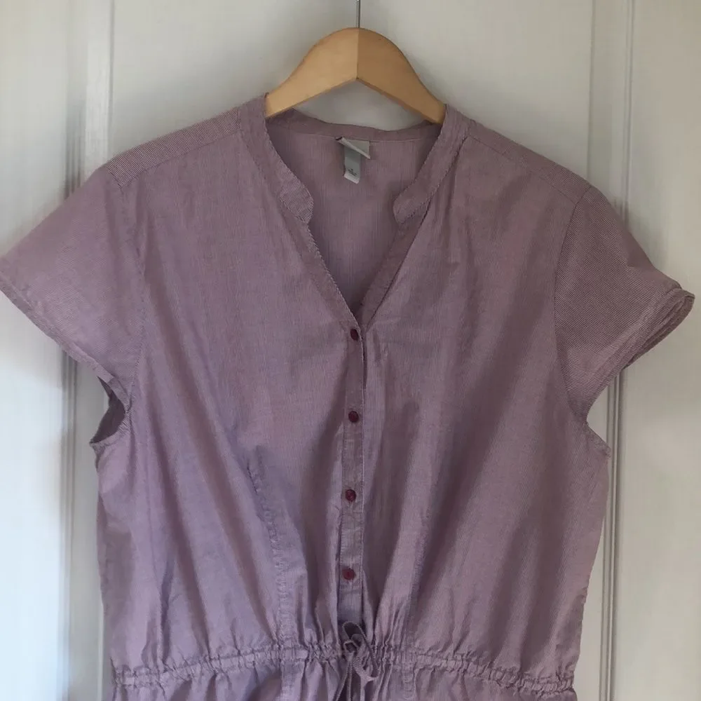 MERONA STRIPPED COTTON PEPLUM TOP - Picture 3 of 6